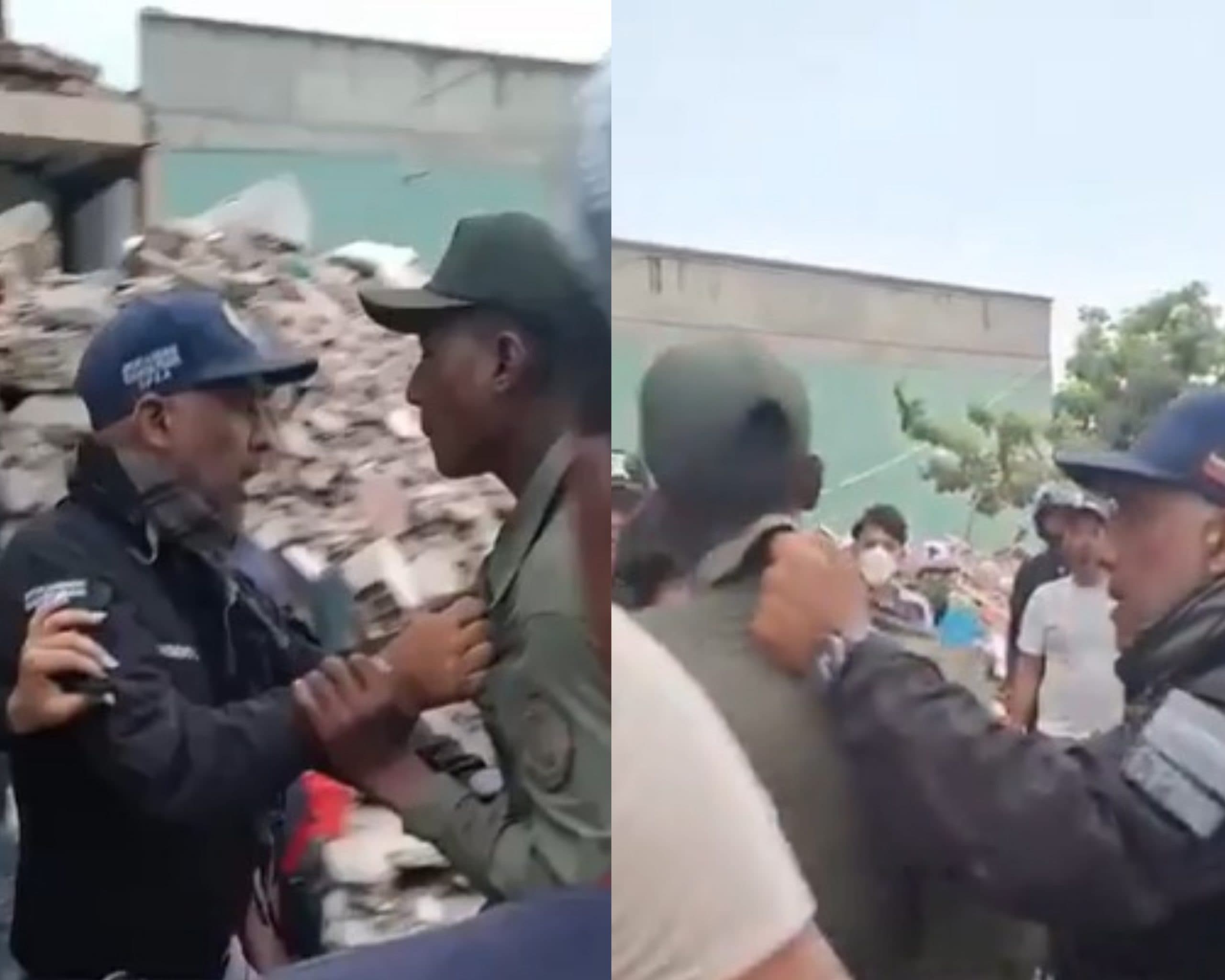 Tensión en La Guaira: familiares encararon a militar señalado de beber durante labores de rescate (VIDEO)