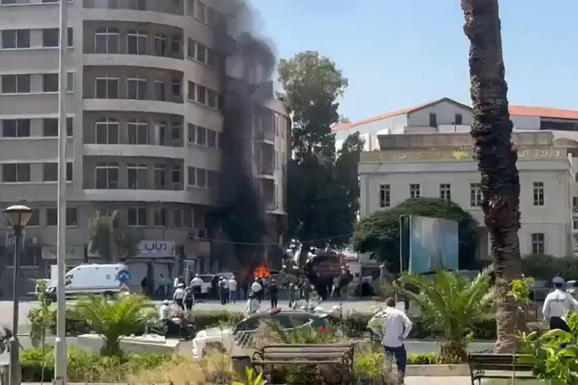 Al menos 18 heridos en dos explosiones en el centro de Damasco durante la visita de Macron
