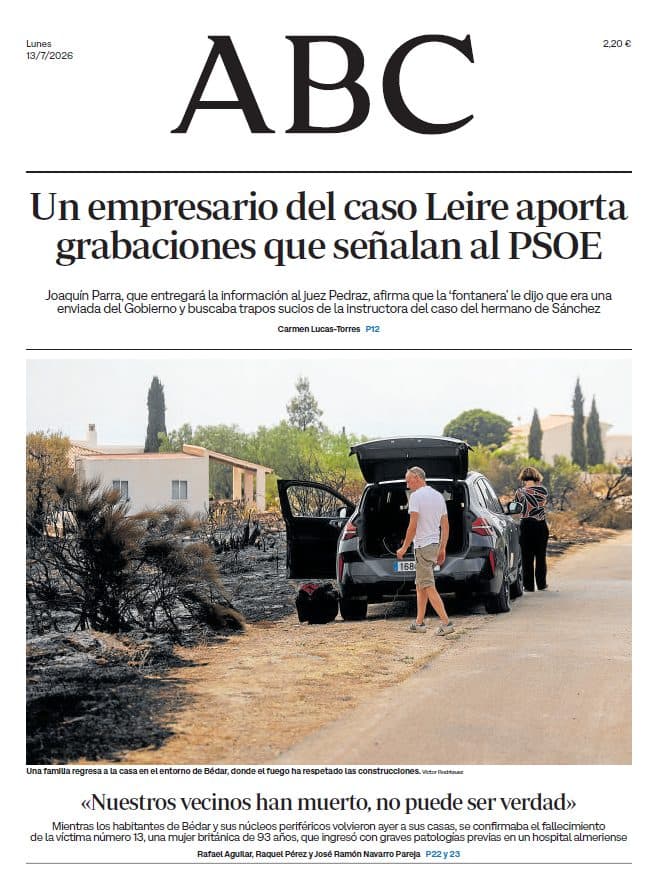 Portadas de la prensa internacional de este lunes 13 de julio de 2026
