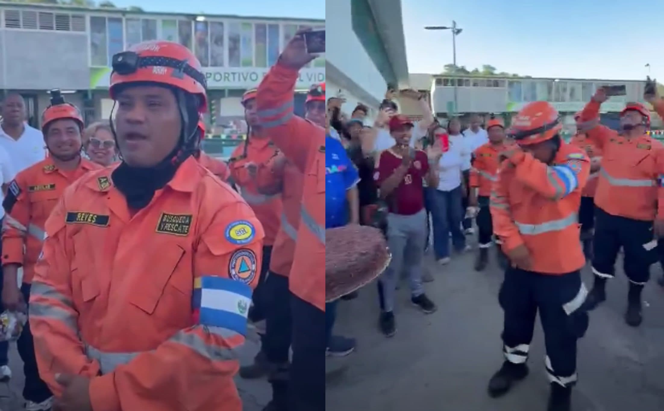 Rescatista salvadoreño recibió un homenaje por su cumpleaños en medio de la tragedia en Venezuela