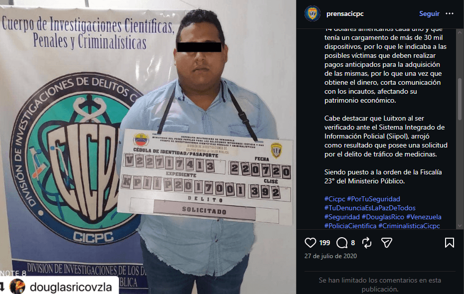 Luitxon Caripe: el jefe del colectivo Tres Raíces al que detuvieron con 3 toneladas de cocaína en Monagas
